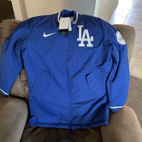 Authentic Los Angeles Dodgers Blue On Field Performance Jacket Men Small NEW NWT - Picture 4 of 12